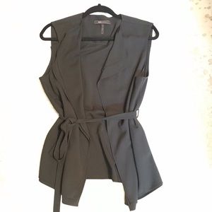 BCBG Black sleeveless wrap Medium